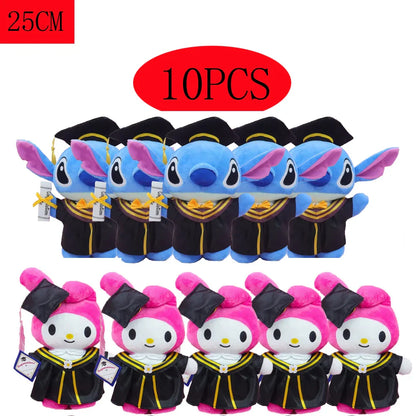Anime Plush 25cm – Cinnamoroll, My Melody, Kuromi & Hello Kitty Kawaii Soft Stuffed Graduation Doll Gift