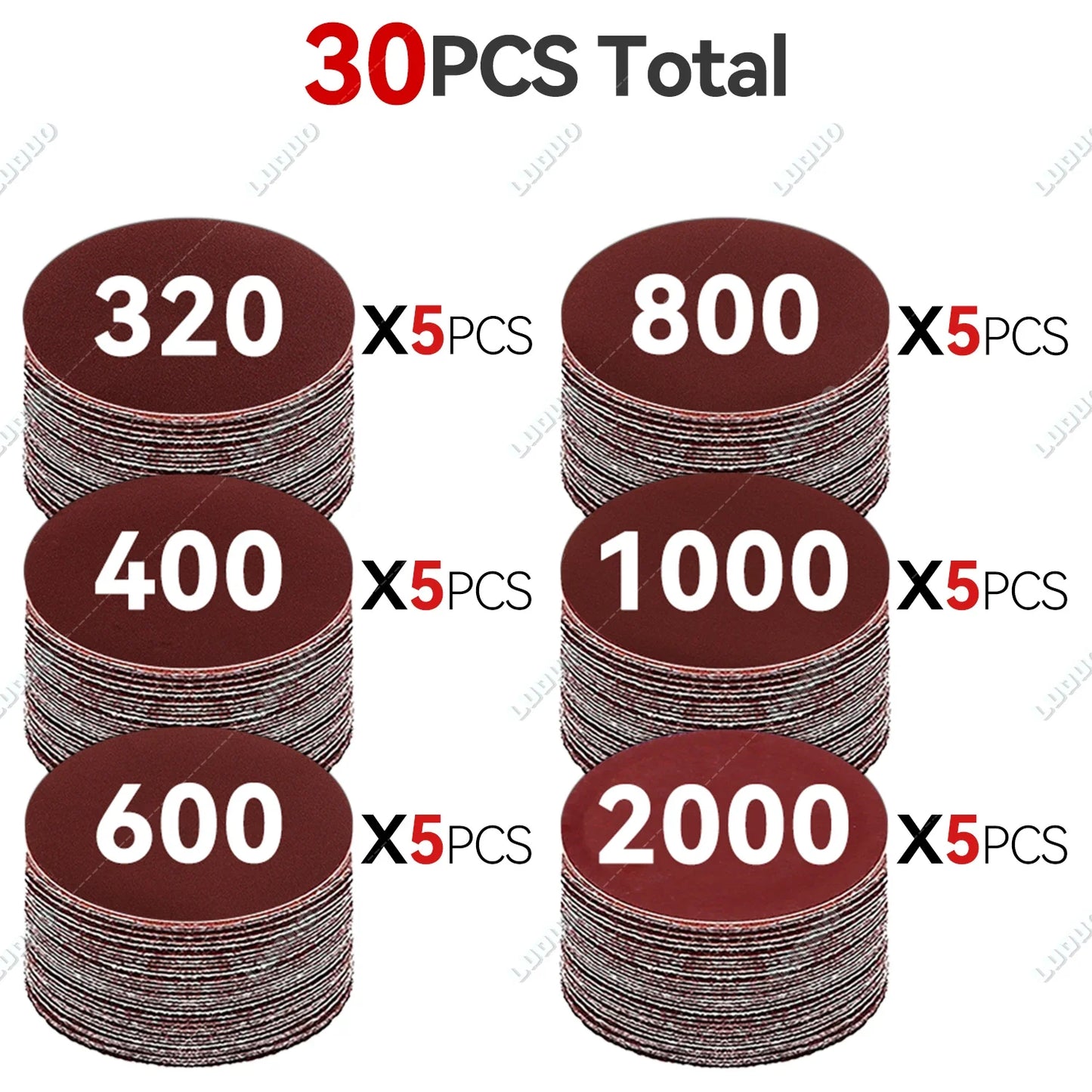 3–7 Inch Sandpaper & Polishing Sponge Set 100–5000 Grit – Car Headlight Restoration Buffing Discs for Waxing, Sanding & Polishing