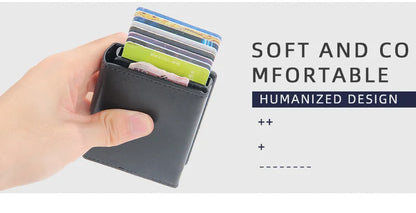 Anti-Theft RFID Credit Card Holder – Smart Minimalist Slim Wallet for Men & Women, Cardholder & Cash Case
