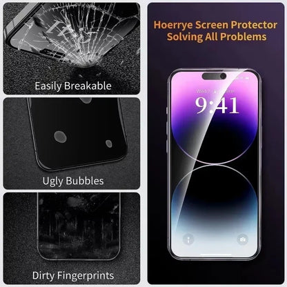 Anti-Spy Privacy Screen Protector Glass for iPhone 17, 16, 15, 14, 13, 12, 11 Pro Max, Mini, Plus, XR, SE, 7 & 8