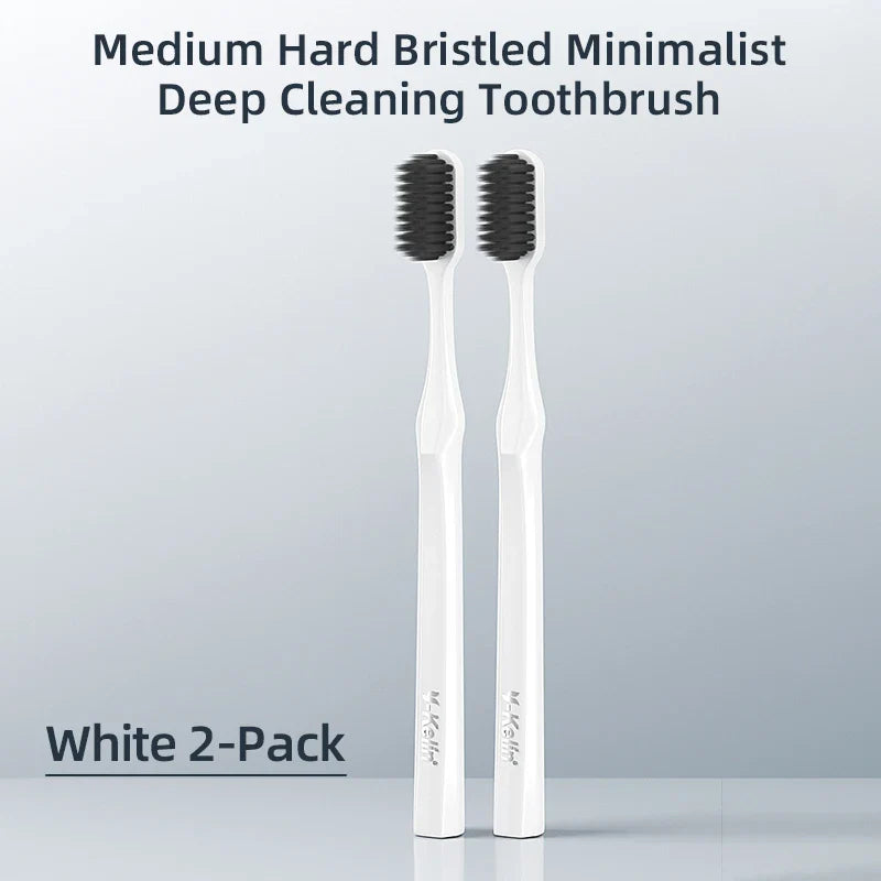 Y-Kelin Extra Hard Bristle Toothbrush Set – Small & Medium Brushes for Men, Household Oral Care