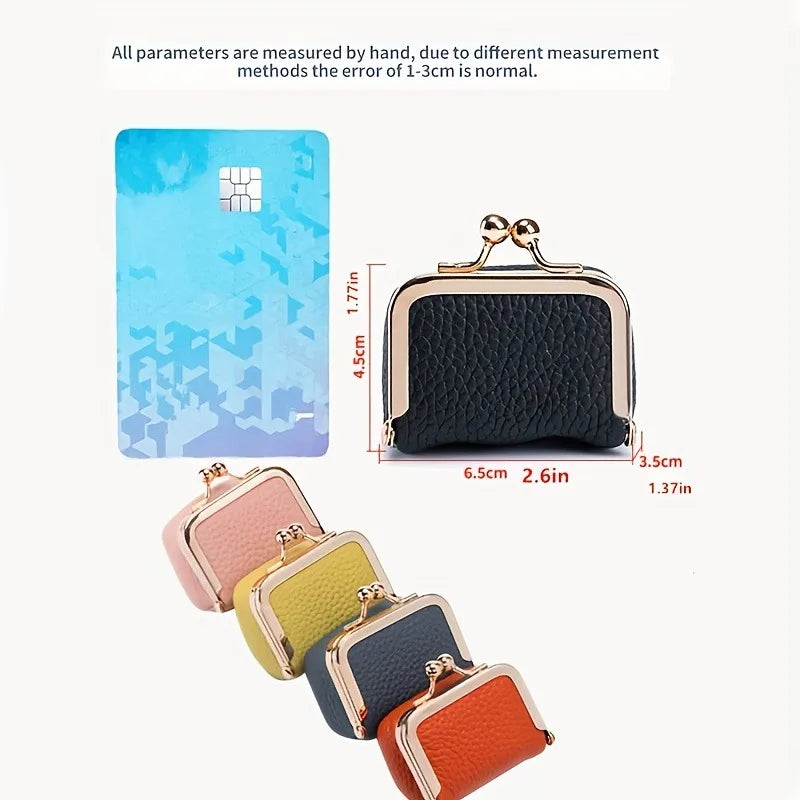 Women’s PU Leather Jewelry Organizer Box – Solid Color Ring, Necklace & Earring Storage Case with Mini Coin Purse Kiss Lock