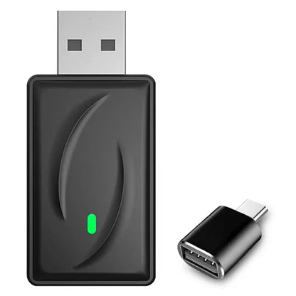 2-in-1 CarPlay & Android Auto Wireless Adapter – Mini 5G/WiFi Connector for iPhone & Android