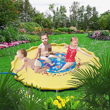 100/170 CM Children's Inflatable Water Spray Pad - Summer Beach Outdoor Game Toy for Lawn & Pool Fun