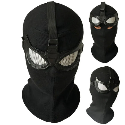 Peter Parker Spider-Man Cosplay Mask – Black Stealth Suit Helmet for Halloween & Party