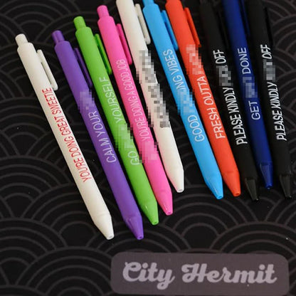 11Pcs Funny Adult Ballpoint Pen Set – Premium Swear Word "Days of The Week" Pens | Office Gift for Adults