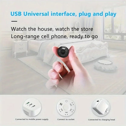 1080P HD Mini WiFi Camera – Indoor Security Surveillance, Baby Monitor with Night Vision, Audio & Video Recorder