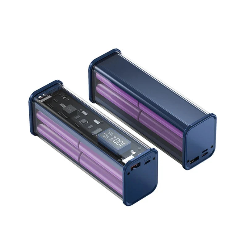 Professional 22.5W DIY Battery Charger Case – PD Fast Charging Box for 8PCS 18650 Polymer 20000mAh Battery