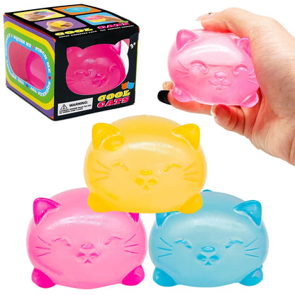 Mini Cute Cat Decompression Toy – Non-Toxic Stress Relief Fun Toy for Adults & Kids