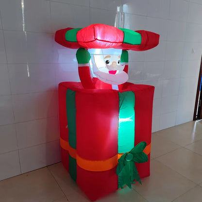 5FT (1.5M) Inflatable Christmas Santa Claus – Up & Down Outdoor Blow-Up Decoration for Xmas 2025 Party and Yard Decor