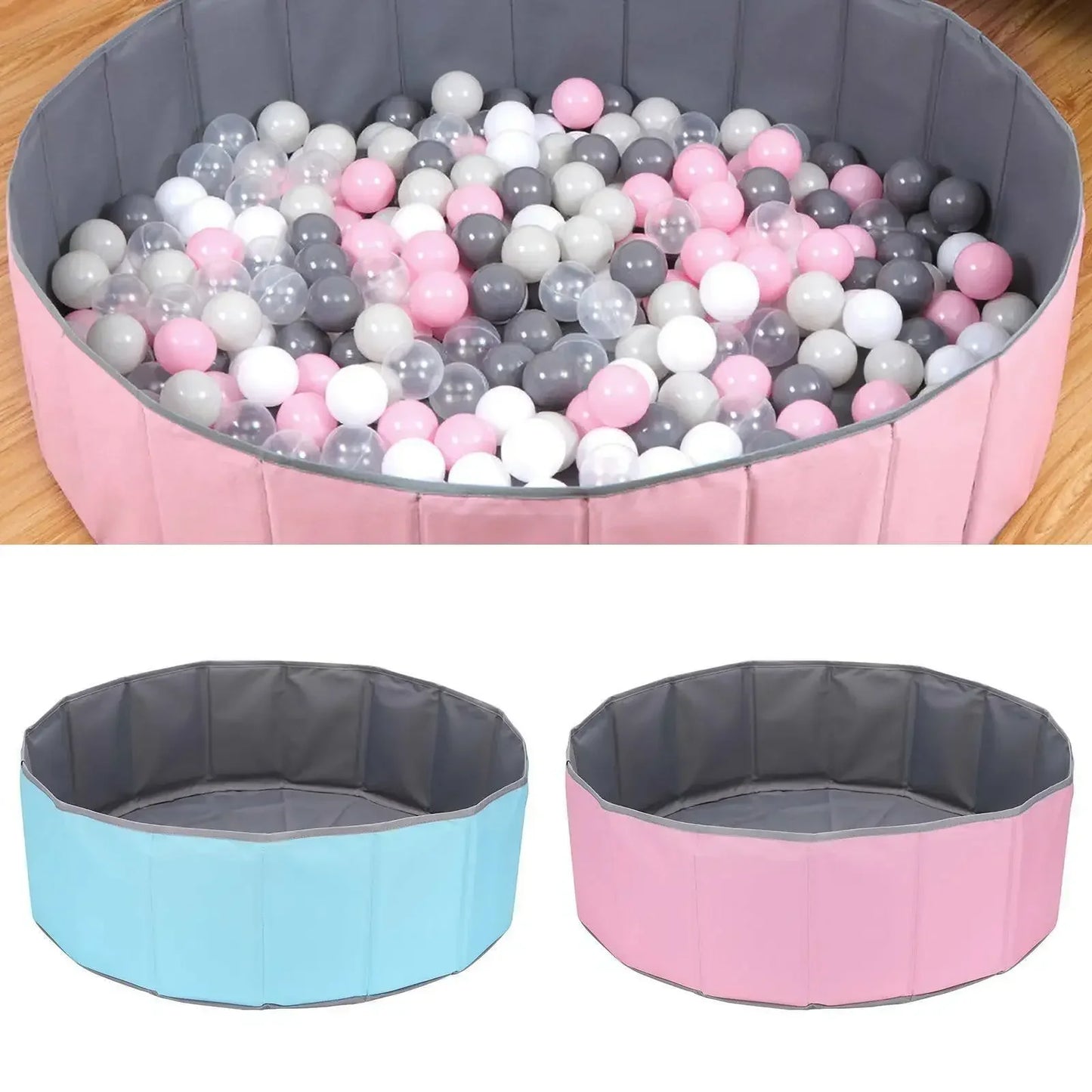 80x26cm Kids Ball Pit – Portable & Foldable Oxford Cloth Ball Pool for Toddlers & Babies, Indoor/Outdoor (Balls Not Included)