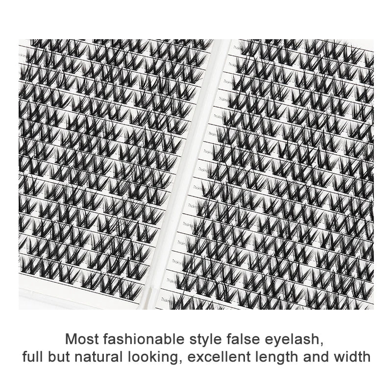 Individual Lash Extensions Kit – DIY Cluster Eyelash Book, False Lashes for Home Makeup