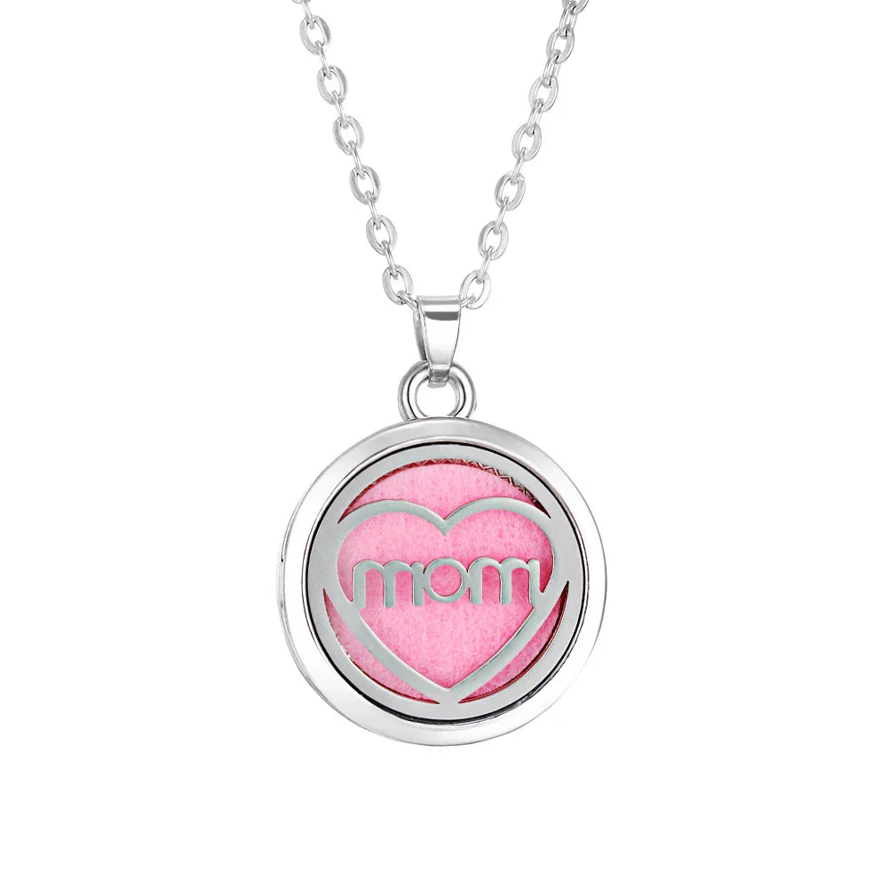 Tree of Life Aromatherapy Necklace – Stainless Steel Essential Oil Diffuser Locket Pendant