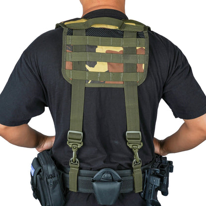 Tactical Police Suspenders — Adjustable Duty Belt Harness with 4 Tool Belt Loops for Law Enforcement