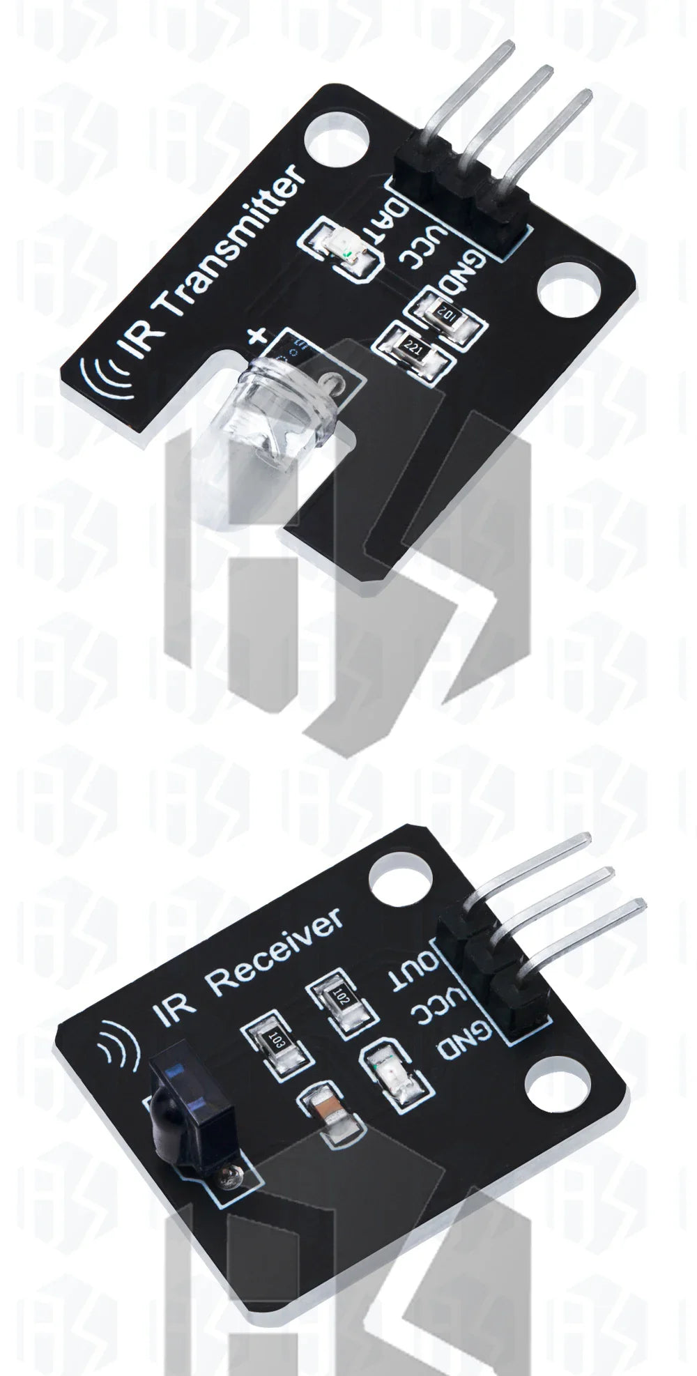 BS 1Set IR Infrared Transmitter & Receiver Module – 38kHz Digital Sensor with Remote Control for Arduino