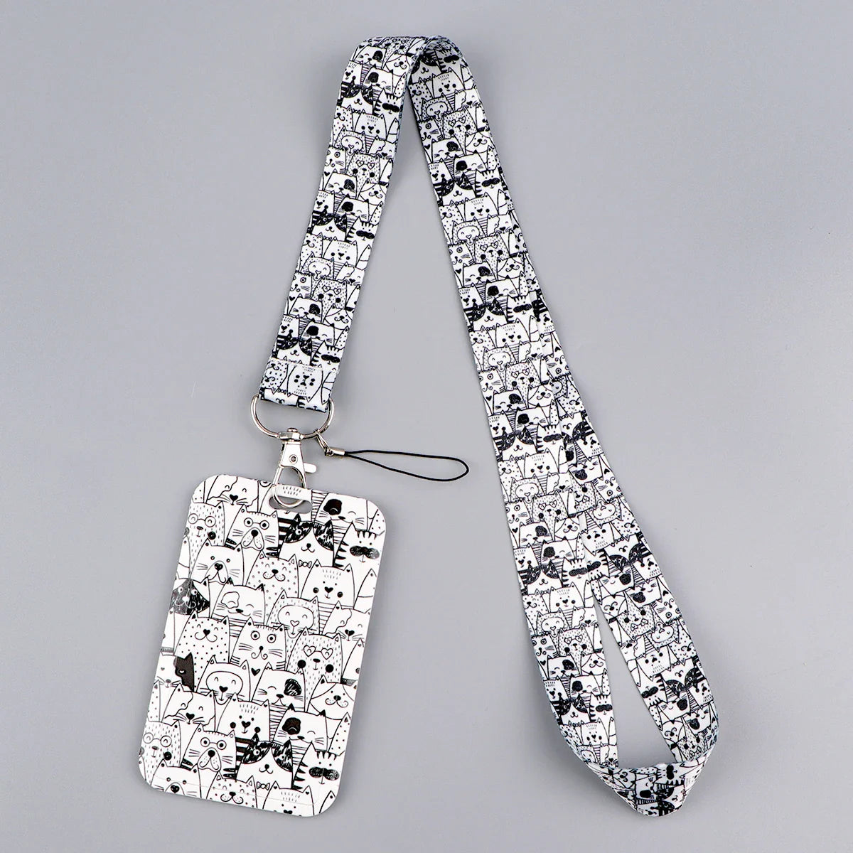 Kawaii Cat Paw Credential Holder Lanyard – Cute Neck Strap for Keys, ID Cards & Phone Accessories