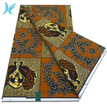 2026 African Real Wax Fabric - 100% Cotton Nigerian Ankara Dutch Batik Sewing Cloth