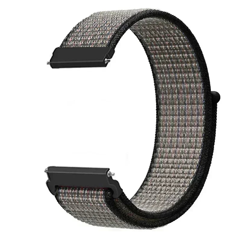 22mm Sport Nylon Loop Watch Band – Breathable Replacement Wristband for NORTH EDGE APACHE-46 Smartwatch, Durable Adjustable Strap