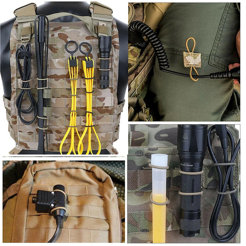 10pcs Antenna Binding Buckle | Tactical Molle System Backpack Vest Accessories | Tactical Buckle for Secure Fastening