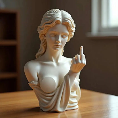 Vienna Goddess 3D Resin Statue — Funny Venus Figurine with Attitude, Home Decor Bust & Plaster Craft Sculpture