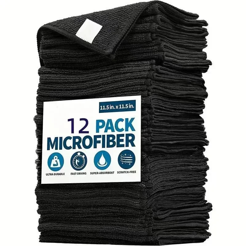 Thickened Microfiber Cleaning Cloths – Lint-Free Reusable Absorbent Towels for Car, Window & Home Cleaning