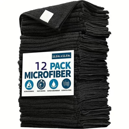 Thickened Microfiber Cleaning Cloths – Lint-Free Reusable Absorbent Towels for Car, Window & Home Cleaning