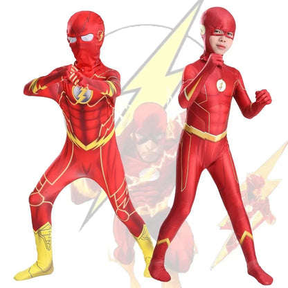Flash Superhero Bodysuit Costume — Adult & Kids Cosplay for Halloween, Christmas & Parties
