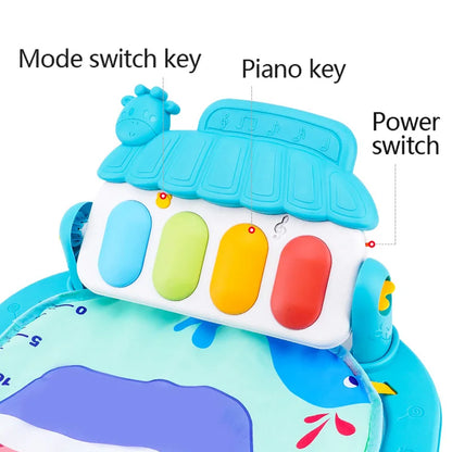 Baby Fitness Stand Music Play Gym – Newborn Piano Crawling Blanket & Pedal Activity Toy for Early Education (0-36 Months)