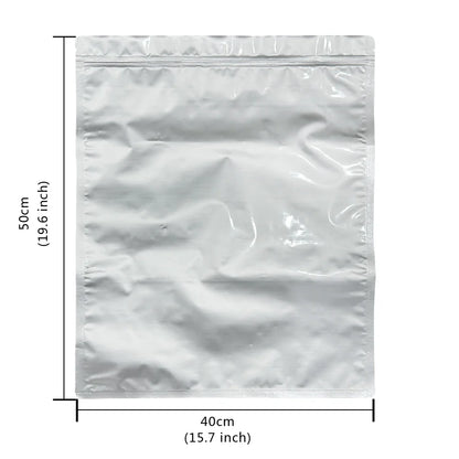 10-Pack 5-Gallon Mylar Bags — Resealable Aluminum Foil Food Storage, Light-Proof & Food-Grade (20"x30")