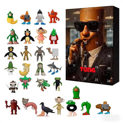 Italian Brainrot Christmas Advent Calendar – Exclusive 24-Piece TungTung Sahur Figure Countdown Gift