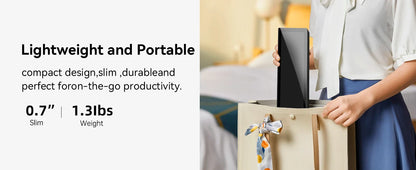 8.8 Inch HDMI Touch Screen Monitor – Long Wide Display with Case, PC Temperature Sensor Panel & Small Extender Monitor