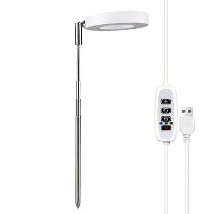 LED Full Spectrum Grow Light – Adjustable Dimmable Hydroponic Plant Lamp with Timer for Indoor Gardening