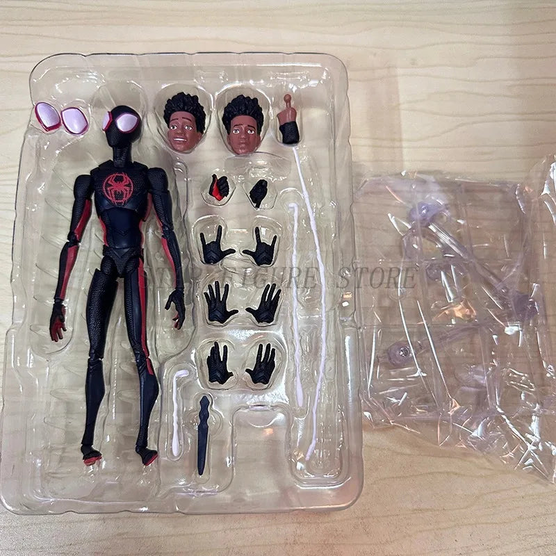 SHF Spider-Man Across the Spider-Verse Miles Morales Figure — 15cm PVC Marvel Collectible Action Toy