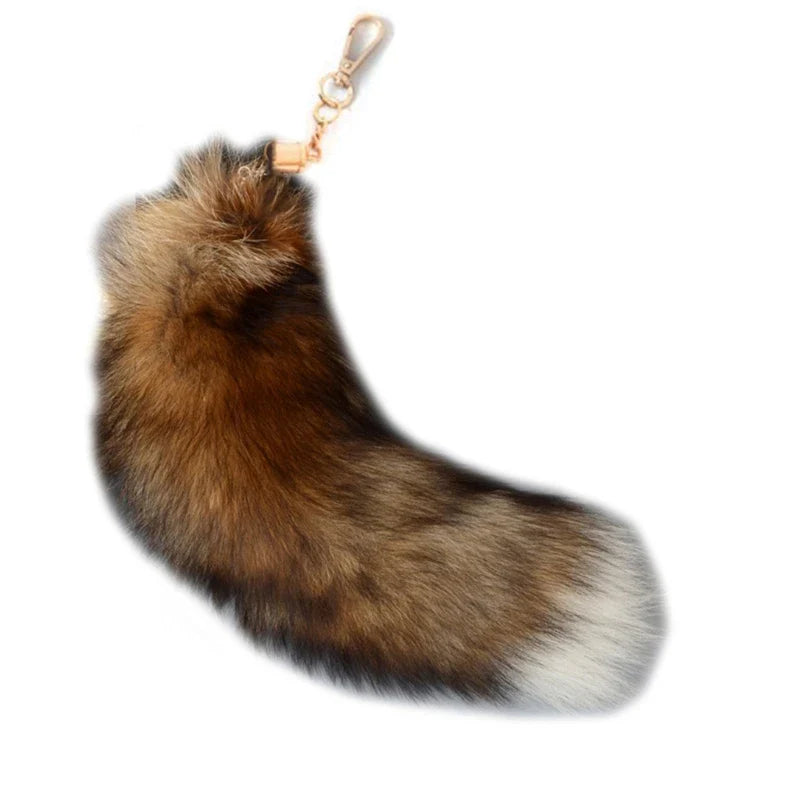 New Fashion Wolf Tail Fur Keychain – Unisex Car Keyring & Bag Charm Accessory Gift