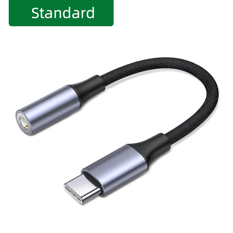 USB-C to 3.5mm Audio Adapter – Type-C to Headphone Jack with 24bit/96kHz HiFi DAC for Galaxy S23, S22, S21, S20