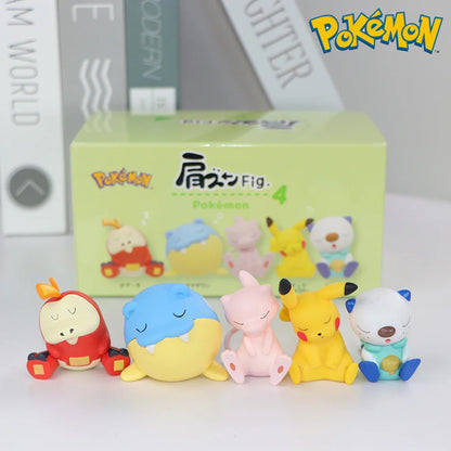 Pokemon Figure Toy Set – Sylveon, Mew, Fuecoco, Plusle, Minun | 4-6pcs Cute Collectible Desktop Decorations with Box