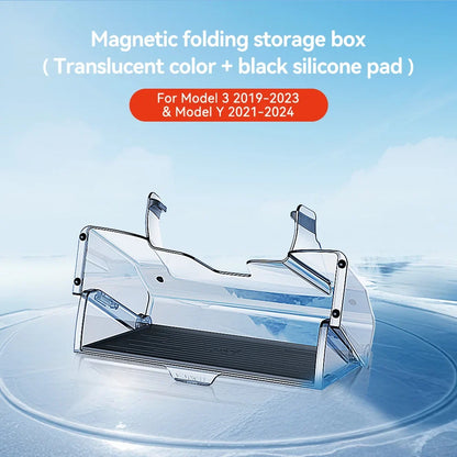 YZ Tesla Model 3/Y Highland Juniper Magnetic Under Screen Storage Box - Hidden Tray Organizer