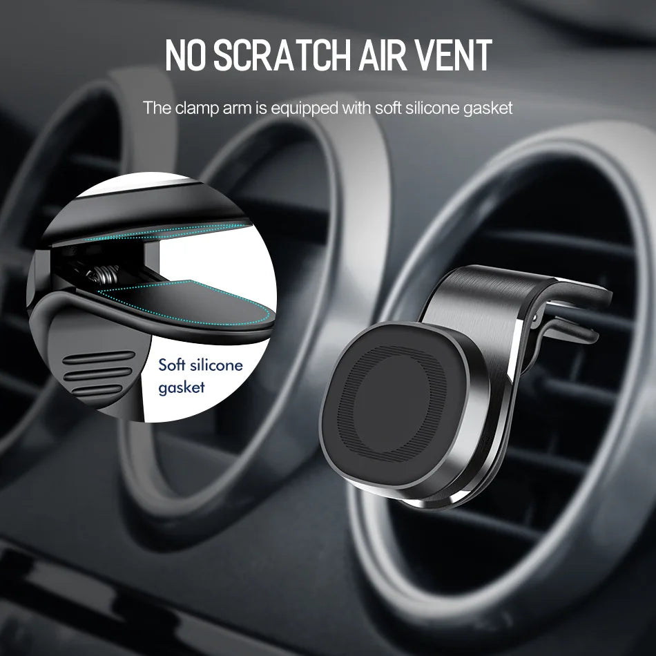 Magnetic Car Phone Holder - Air Vent Clip Mount with 360° Rotation for Xiaomi, iPhone 14, Samsung, & Other Cell Phones