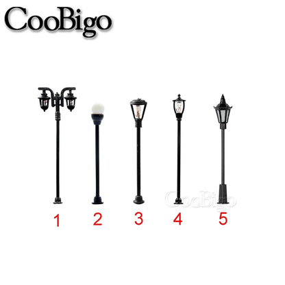 10pcs Mini LED Street Lamp Set – Micro Lamppost Lights for DIY Model, Garden & Landscape Decoration