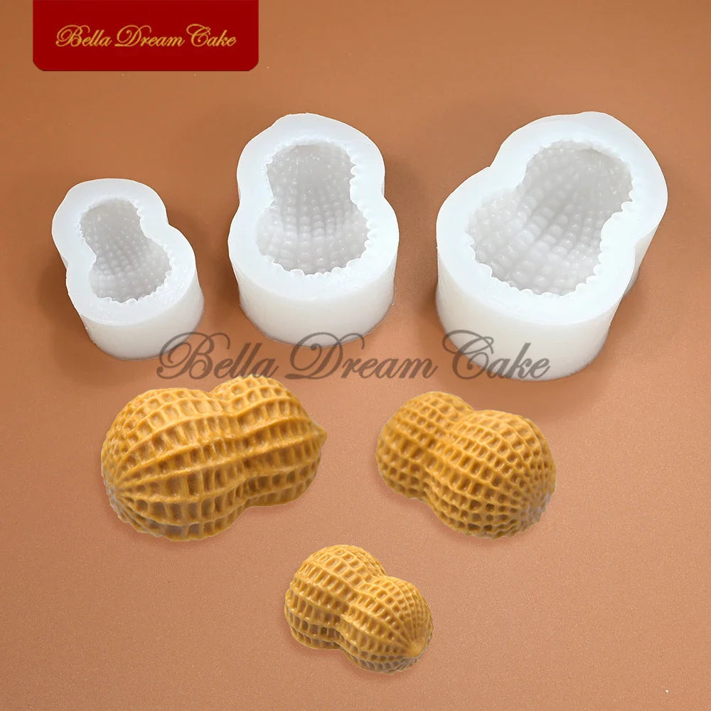 Peanut Design Silicone Mousse Mold – Pudding, Fondant, Chocolate & DIY Cake Decorating Bakeware Tool