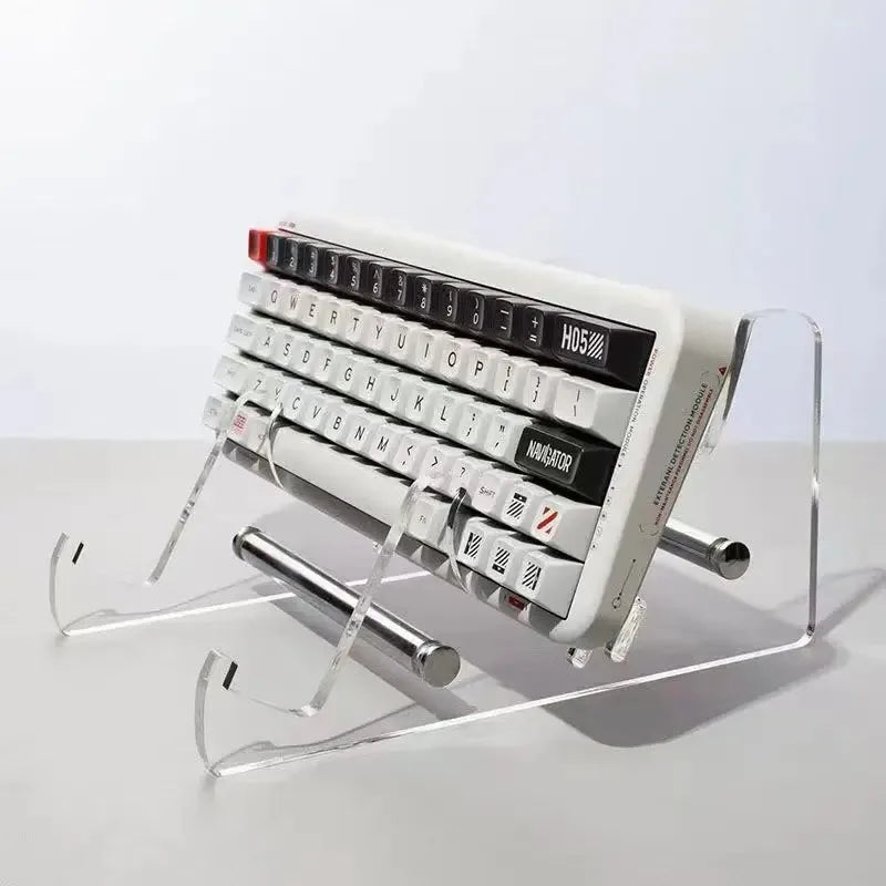 Transparent Acrylic Mechanical Keyboard Display Stand – Computer Keyboard Holder Layer Rack & Storage Tray for Desk Organization