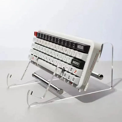 Transparent Acrylic Mechanical Keyboard Display Stand – Computer Keyboard Holder Layer Rack & Storage Tray for Desk Organization