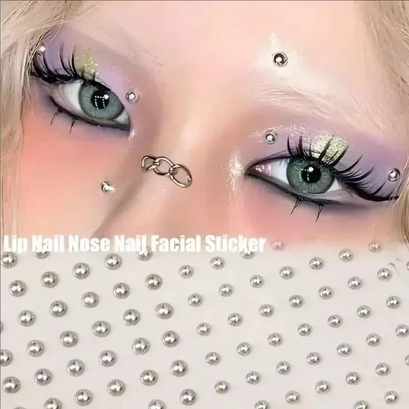 180-Piece Fake Piercing Stickers - Non-Piercing Nose, Lip, Eyebrow & Belly Jewelry Stickers