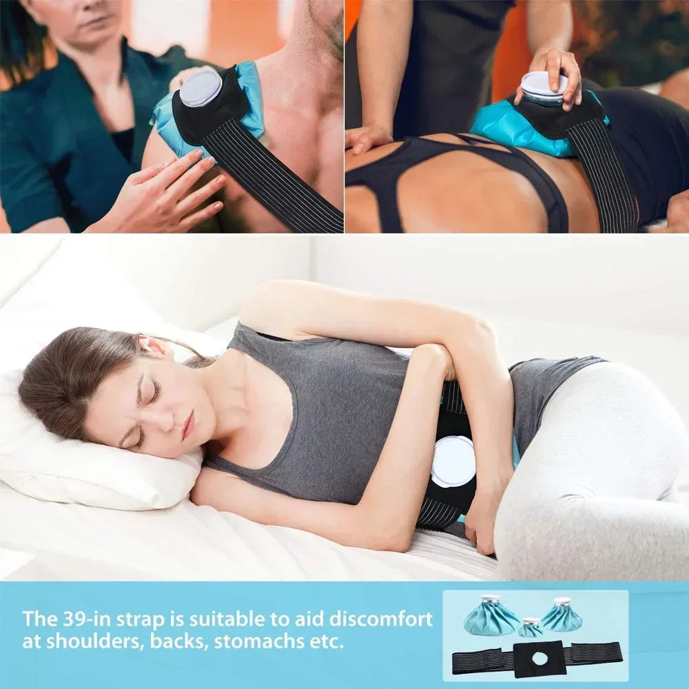 Reusable Ice Bag Packs for Injuries — Hot & Cold Therapy, Pain Relief for Knee & Leg, No-Leak Waterproof Design