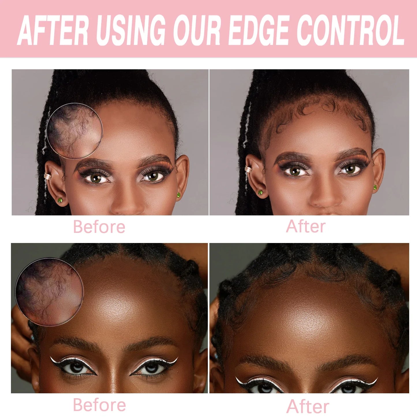 Edge Control Gel for Women & Kids – 30g Long-Lasting Anti-Frizz Hair Wax, Strong Hold Smoothing Styling Pomade for Natural Finish