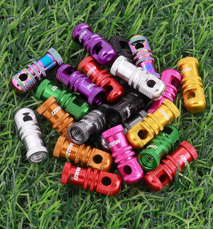 MUQZI 2/4PCS Presta Valve Caps with Core Remover — MTB Tubeless Tire Valve Stem Accessories