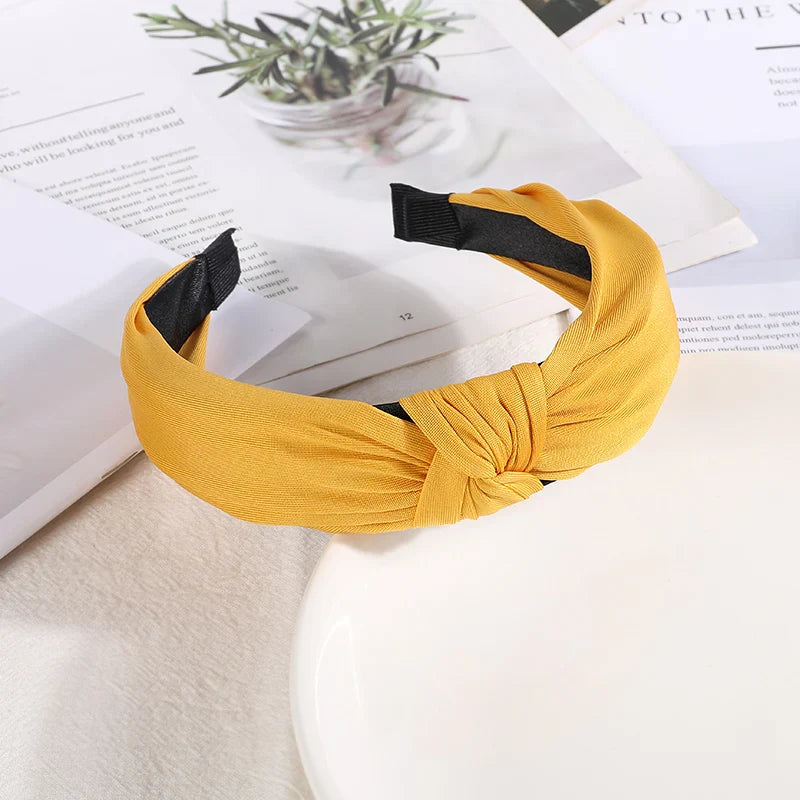 New Knotted Headbands for Women & Girls – Solid Color Hair Bands, Simple Retro Hair Hoop, Makeup Headwear, Hair Accessories