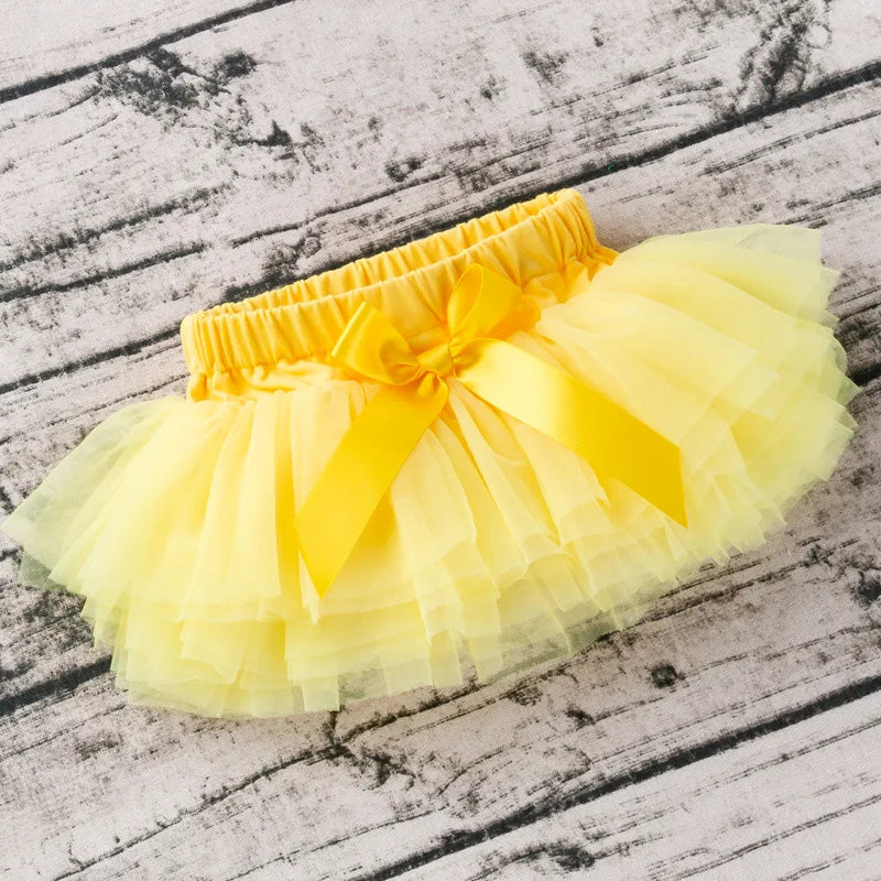 Baby Girl Tutu Skirt - Fluffy Multi-Layer Princess Pantskirt for Parties