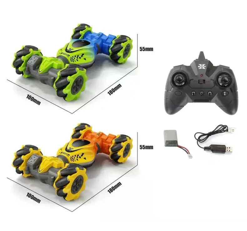 Newest 4WD RC Stunt Car — 2.4G Remote Control with 1/2/3 Battery, Gesture Sensor, Rotation Electronic Toy Gift