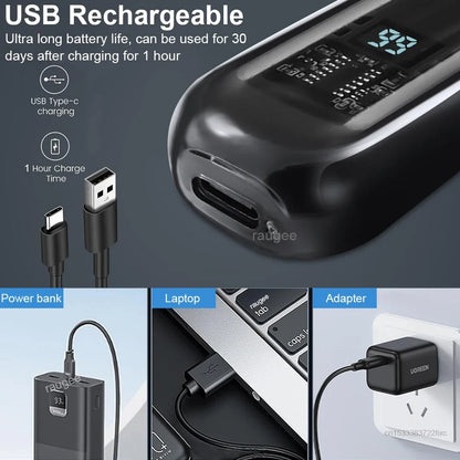 Rechargeable Nose Hair Trimmer - Portable Electric Hair Remover for Men with Eyebrow Shaving & Precision Clipping